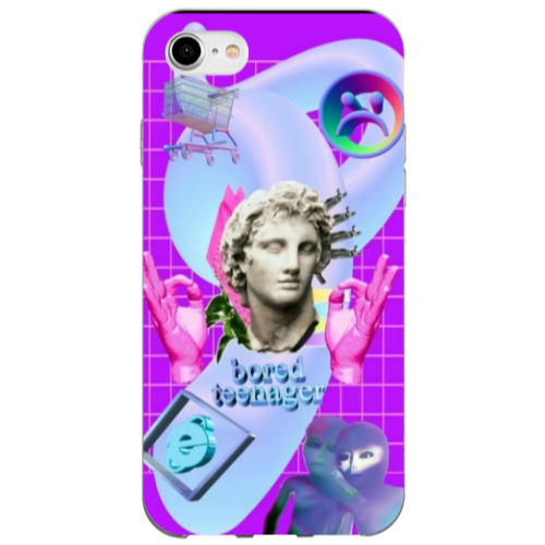 Apple iPhone 7 Bored Teenager Transparent Silicone TPU Θήκη