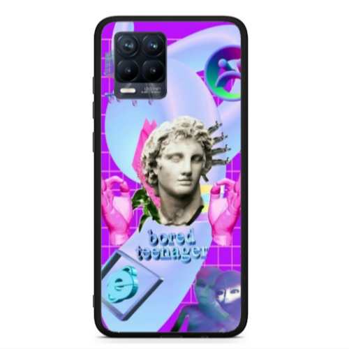 Realme 8  Bored Teenager Black Glossy Θήκη