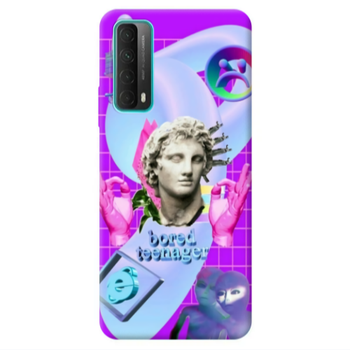 Huawei P Smart 2021 Bored Teenager Transparent Silicone TPU Θήκη