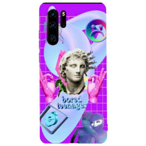 Huawei P30 Pro Bored Teenager Transparent Silicone TPU Θήκη