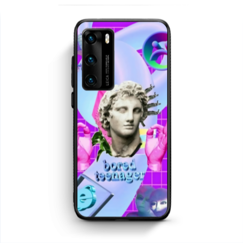 Huawei P40 Bored Teenager Black Glossy Θήκη