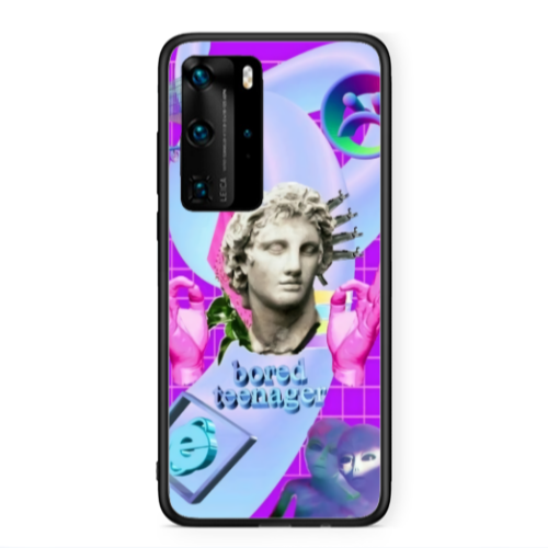 Huawei P40 Pro Bored Teenager Black Glossy Θήκη