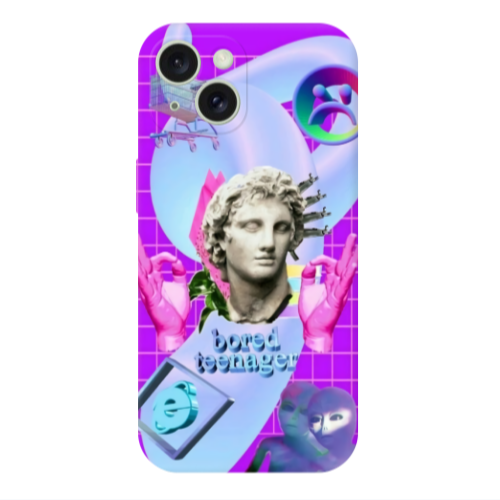 Apple iPhone 15 Bored Teenager Transparent Silicone TPU Θήκη