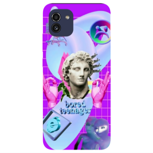 Samsung A03 Bored Teenager Transparent Silicone TPU Θήκη