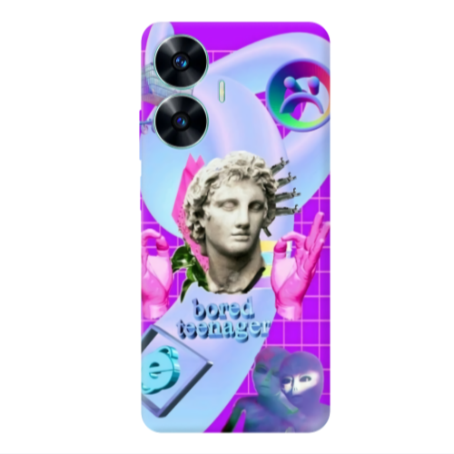 Realme C55 Bored Teenager Transparent Silicone TPU Θήκη