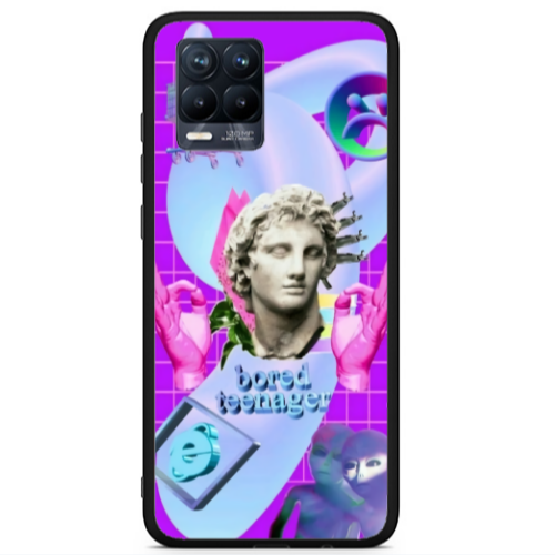 Realme 8 i Bored Teenager Black Glossy Θήκη