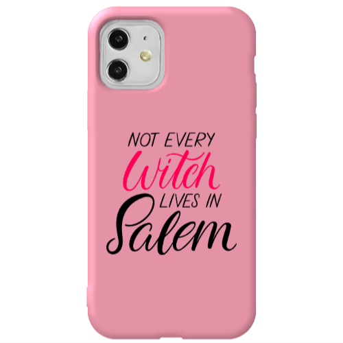 Apple iPhone 11  Not every witch lives in salem Pink Colored Silicone TPU Θήκη