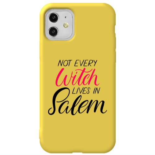 Apple iPhone 11  Not every witch lives in salem Yellow Colored Silicone TPU Θήκη