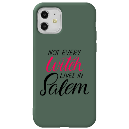 Apple iPhone 11  Not every witch lives in salem Dark Green Colored Silicone TPU Θήκη