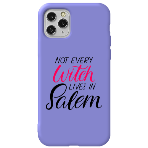 Apple iPhone 11 Pro Not every witch lives in salem Purple Colored Silicone TPU Θήκη