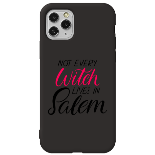 Apple iPhone 11 Pro Not every witch lives in salem Black Colored Silicone TPU Θήκη