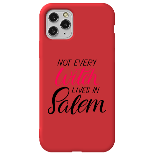 Apple iPhone 11 Pro Not every witch lives in salem Red Colored Silicone TPU Θήκη