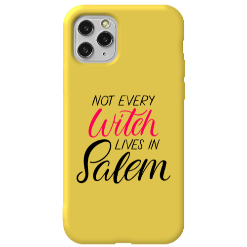 Apple iPhone 11 Pro Not every witch lives in salem Yellow Colored Silicone TPU Θήκη