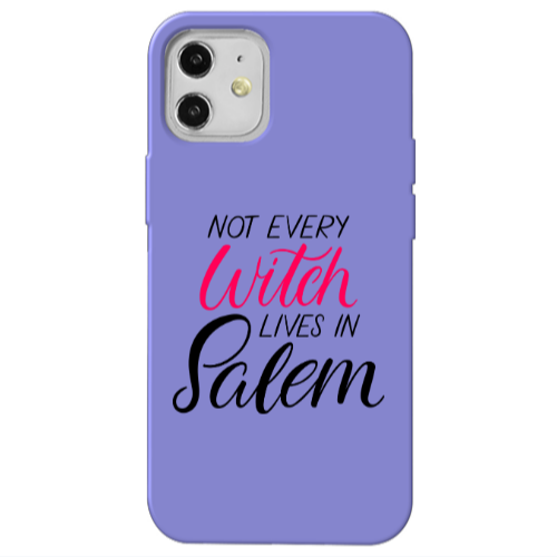 Apple iPhone 12 Not every witch lives in salem Purple Colored Silicone TPU Θήκη