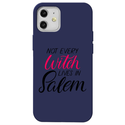 Apple iPhone 12 Not every witch lives in salem Dark blue Colored Silicone TPU Θήκη