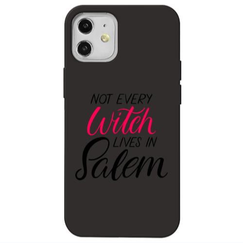 Apple iPhone 12 Not every witch lives in salem Black Colored Silicone TPU Θήκη