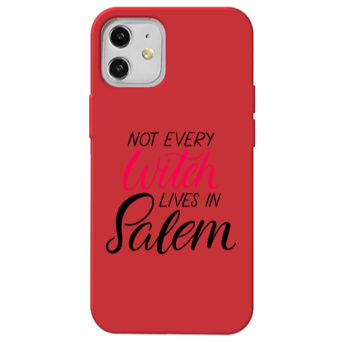 Apple iPhone 12 Not every witch lives in salem Red Colored Silicone TPU Θήκη