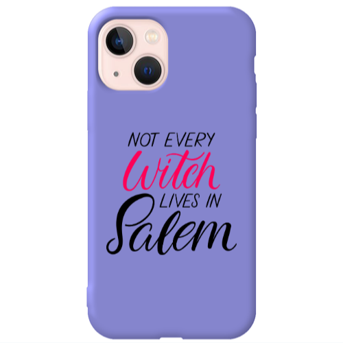 Apple iPhone 13 Not every witch lives in salem Purple Colored Silicone TPU Θήκη