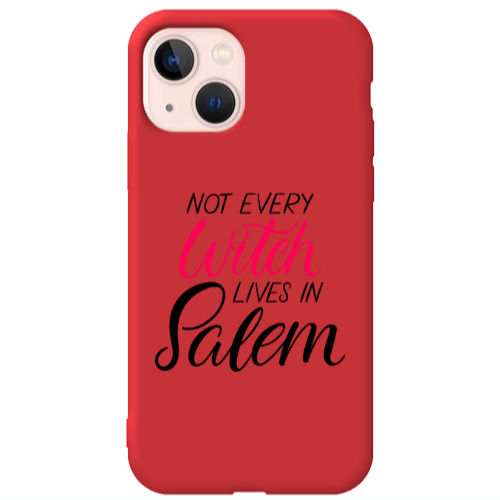 Apple iPhone 13 Not every witch lives in salem Red Colored Silicone TPU Θήκη
