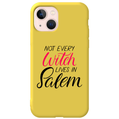 Apple iPhone 13 Not every witch lives in salem Yellow Colored Silicone TPU Θήκη