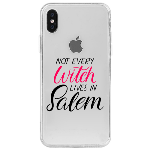 Apple iPhone X Not every witch lives in salem Transparent Silicone TPU Θήκη