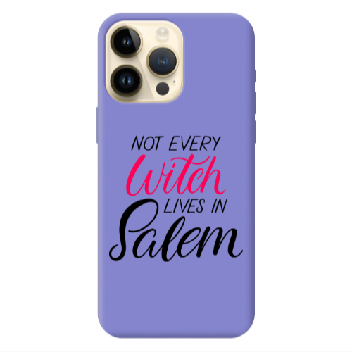 Apple iPhone 13 Pro Max Not every witch lives in salem Purple Colored Silicone TPU Θήκη