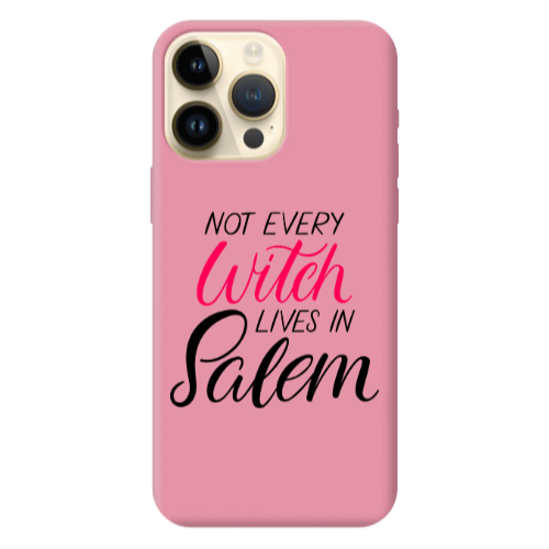 Apple iPhone 13 Pro Max Not every witch lives in salem Pink Colored Silicone TPU Θήκη