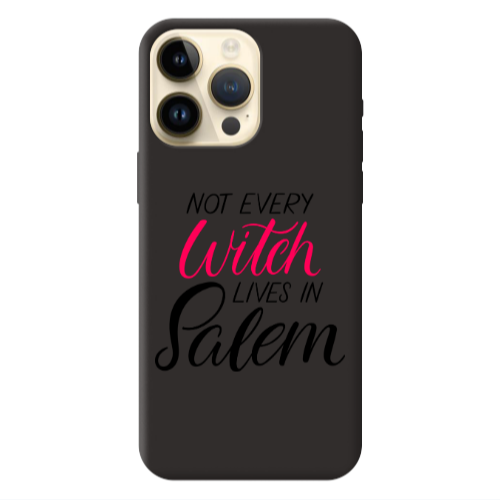 Apple iPhone 13 Pro Max Not every witch lives in salem Black Colored Silicone TPU Θήκη