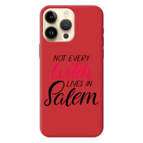 Apple iPhone 13 Pro Max Not every witch lives in salem Red Colored Silicone TPU Θήκη