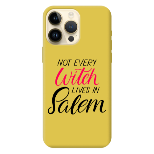 Apple iPhone 13 Pro Max Not every witch lives in salem Yellow Colored Silicone TPU Θήκη