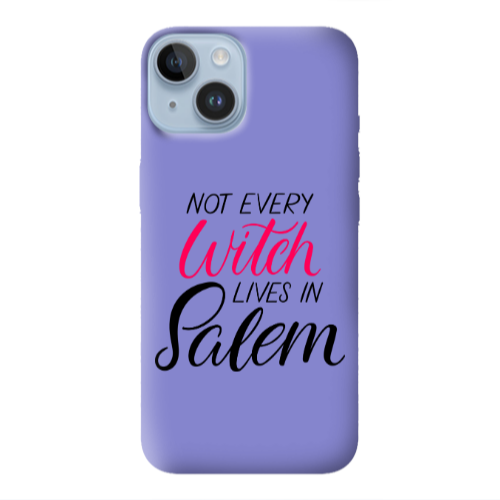 Apple iPhone 14  Not every witch lives in salem Purple Colored Silicone TPU Θήκη