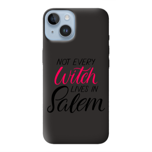 Apple iPhone 14 Plus Not every witch lives in salem Black Colored Silicone TPU Θήκη
