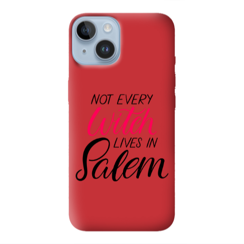 Apple iPhone 14 Plus Not every witch lives in salem Red Colored Silicone TPU Θήκη