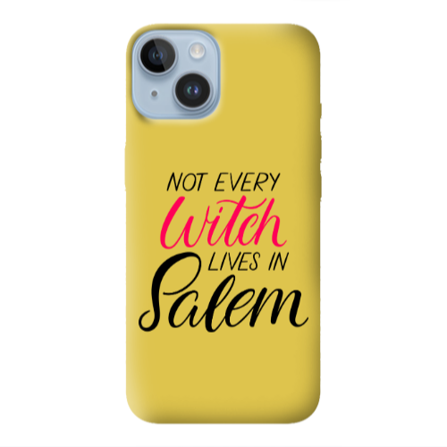 Apple iPhone 14 Plus Not every witch lives in salem Yellow Colored Silicone TPU Θήκη