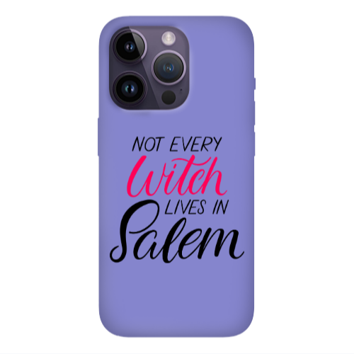 Apple iPhone 14 Pro  Not every witch lives in salem Purple Colored Silicone TPU Θήκη