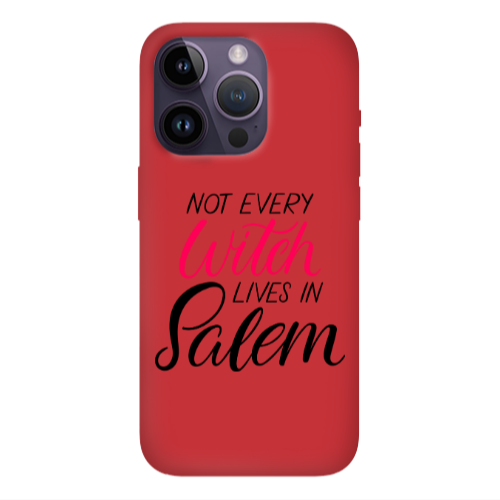 Apple iPhone 14 Pro  Not every witch lives in salem Red Colored Silicone TPU Θήκη