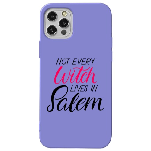 Apple iPhone 13 Pro Not every witch lives in salem Purple Colored Silicone TPU Θήκη