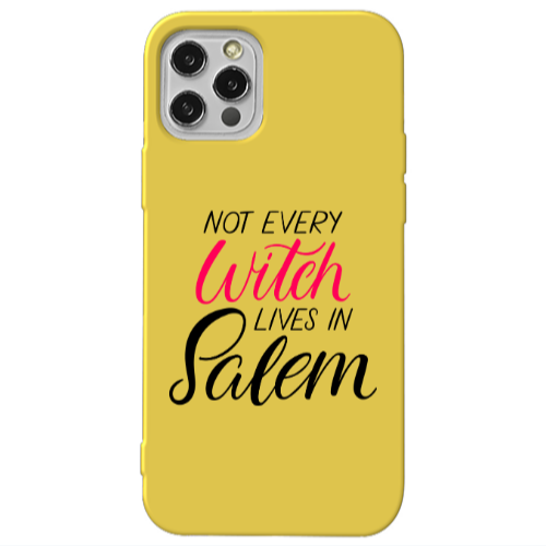 Apple iPhone 13 Pro Not every witch lives in salem Yellow Colored Silicone TPU Θήκη