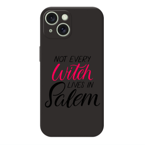 Apple iPhone 15 Not every witch lives in salem Black Colored Silicone TPU Θήκη