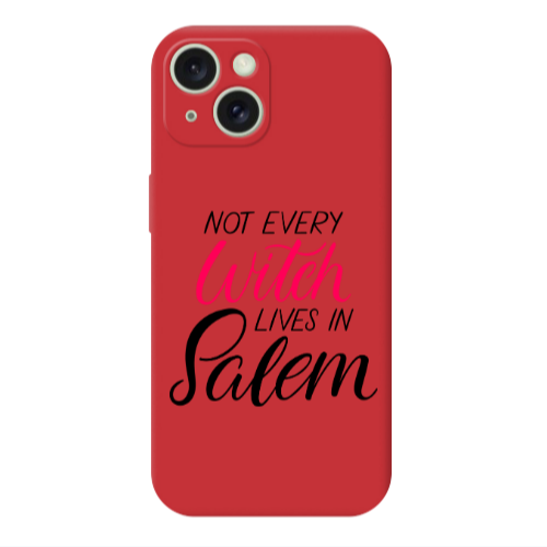 Apple iPhone 15 Not every witch lives in salem Red Colored Silicone TPU Θήκη
