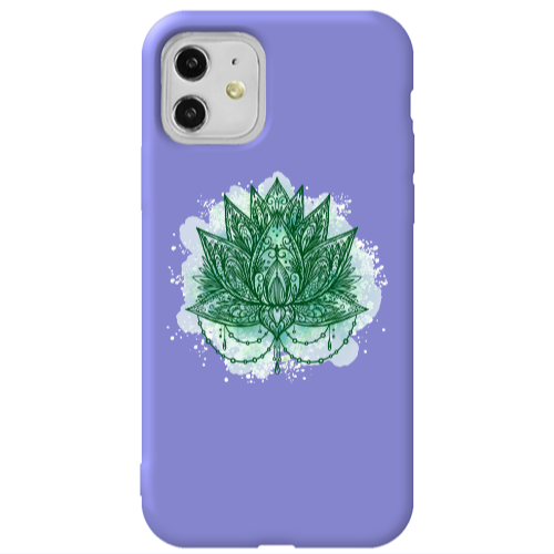 Apple iPhone 11  Witch leaf Purple Colored Silicone TPU Θήκη