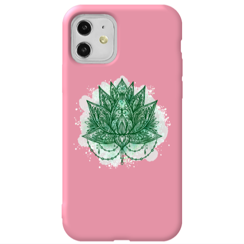 Apple iPhone 11  Witch leaf Pink Colored Silicone TPU Θήκη