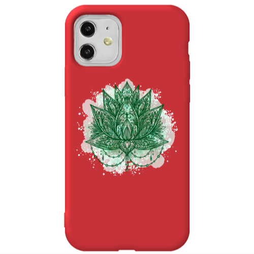 Apple iPhone 11  Witch leaf Red Colored Silicone TPU Θήκη