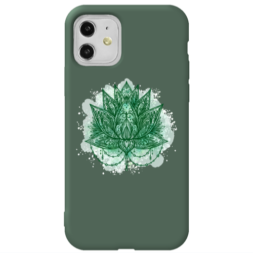 Apple iPhone 11  Witch leaf Dark Green Colored Silicone TPU Θήκη