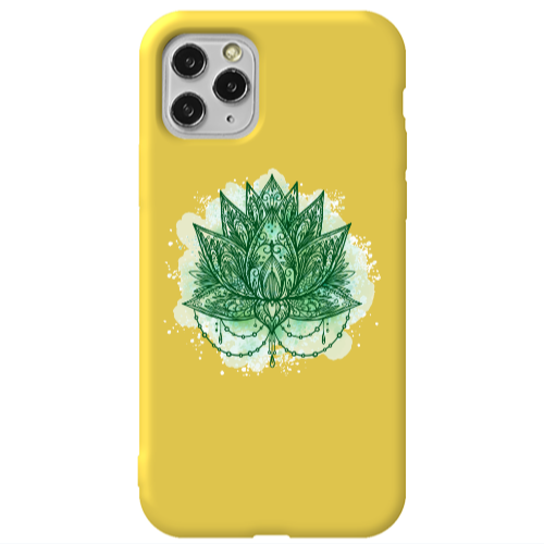 Apple iPhone 11 Pro Witch leaf Yellow Colored Silicone TPU Θήκη