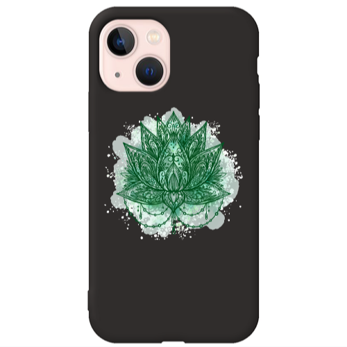Apple iPhone 13 Witch leaf Black Colored Silicone TPU Θήκη