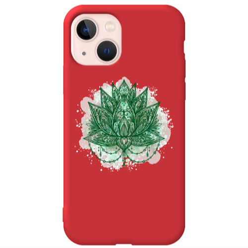 Apple iPhone 13 Witch leaf Red Colored Silicone TPU Θήκη