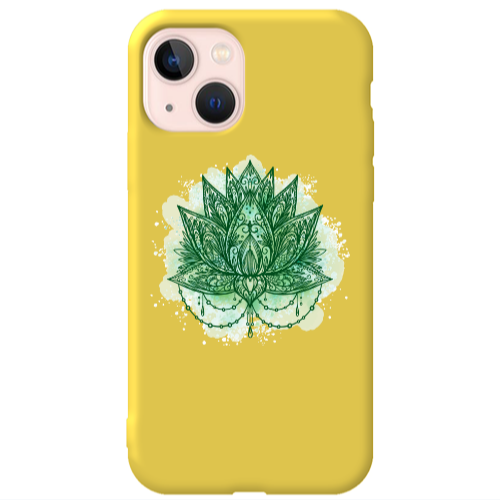 Apple iPhone 13 Witch leaf Yellow Colored Silicone TPU Θήκη