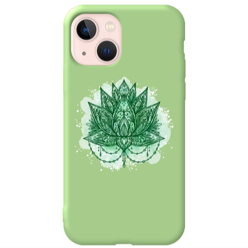 Apple iPhone 13 Witch leaf Light Green Colored Silicone TPU Θήκη