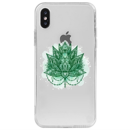 Apple iPhone X Witch leaf Transparent Silicone TPU Θήκη